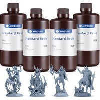 ANYCUBIC Standard 3D Printer Resin, LCD UV 405nm Rapid Photopolymer 3D Resin for 6K/8K/12K/14K LCD 3D Printers(4kg, Grey) A-Grey 4000g 4000g