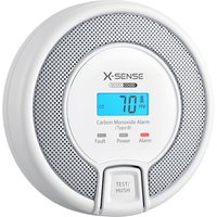 X-Sense Carbon Monoxide Alarm Detector 10-Year Life, Replaceable Battery Operated CO Alarm Detector with Digital Display, Conforms to EN 50291 Standar