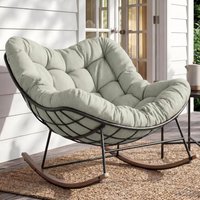Grand patio Rocking Chair Garden Swing Chair Living Room Relaxing Chair with Padded Maximum Load 150 kg for Garden, Bedroom, Living Room, Corner, Porc