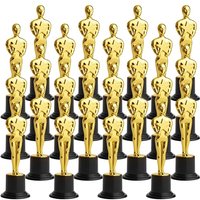 THE TWIDDLERS 24 Plastic Trophy Awards Winner Statue Set, 15.5cm / 6" - Perfect for Drama Competitions, Acting Classes, Dance, Mini Trophies for Recog