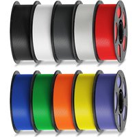 ANYCUBIC PLA Filament 1.75mm, 3D Printer Filament, Intelligent Identification, Dimensional Accuracy +/- 0.02mm, 10 Pack 1KG Reusable Spool,Texture Gre