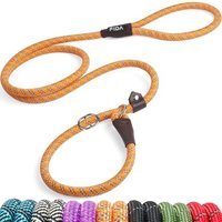 Fida Slip Lead For Dogs, 1.2m / 4FT Training Lead For Dogs, No Pull, No Choke, No Collar or Harness Needed(Orange)