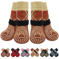 BEAUTYZOO Anti Slip Dog Socks for Hardwood Floors,Dog Shoes for Hot/Cold Pavement, Injury Prevent Licking for Small Medium Large Dogs,Traction Control
