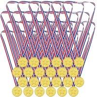 THE TWIDDLERS 24 Piece Plastic Medals Awards Winner Set - Perfect for Competitions, Football, Dance, Recognition & Achievement