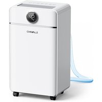 CHIVALZ 12L/24H Dehumidifiers for Home, Bedroom & Bathroom, LED Display and 24H Timer, Interior Dehumidifier with Automatic Defrosting, 2L Water Tank