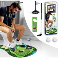Aionly Toilet Golf Game, Funny Joke Gifts for Dad Men Husband Boyfriend Grandpa, Golf Toilet Mat Bathroom Game Humour Golf Gift, Christmas Dad Gifts B