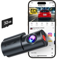 REDTIGER 4K Dash Cam Front, Mini dashcam with WiFi, Anti-theft Car Camera with Night Vision, WDR, 24H Parking Mode, Loop Recording, Two-step Installat