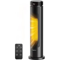 FLANUR Electric Heater for Home, Energy Efficient Space Room Heater, 60cm Tower Fan Heater, 70° Oscillation, 12H Timer, Overheating & Tip-Over Protec