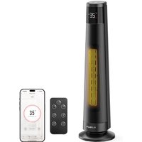FLANUR Smart Space Heater with WiFi & Voice Control, 2000W PTC Ceramic Heater, Energy Saving, Ultra Quiet (36dB), 3 Modes, 12H Timer, Portable Electri