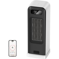FLANUR Electric Heater, Smart Portable 1500W Energy Efficient Space Room Heater, Tower Fan Heater with WiFi & Voice Control, 12H Timer, Overheat & Tip