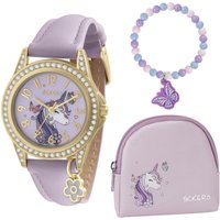 Tikkers Girls Purple Unicorn Watch, Bracelet and Purse Gift Set