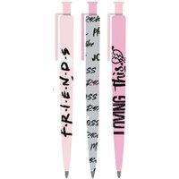 Friends 3 Pack Retractable Pens