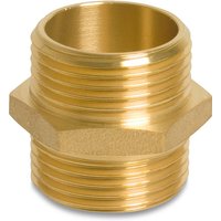 Dubbele nippel messing ½"