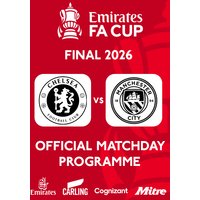 Emirates FA Cup Final 2025/26 Official Matchday Programme Chelsea vs Manchester City
