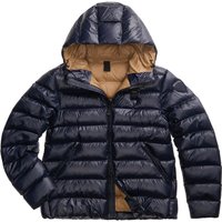 Uomo Blauer Piumino Con Cappuccio Ovatta Adams