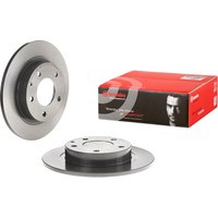 Rear Solid Brake Disc Pair Coated - 261mm Diameter Brembo