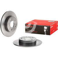 Rear Solid Brake Disc Pair Coated - 278mm Diameter Brembo Fits: NISSAN ALMERA TINO