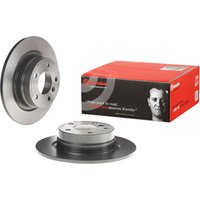 Brembo Rear Solid Brake Disc Pair Coated - 296mm Diameter | 08.A205.11 | GSF Car Parts