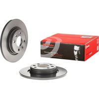Front Solid Brake Disc Pair Coated - 259mm Diameter Brembo