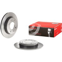 Rear Solid Brake Disc Pair Coated - 250mm Diameter Brembo