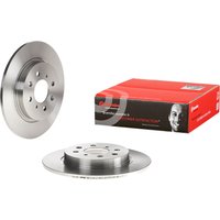 Brembo Honda Insight Rear Solid Brake Disc Pair - 260mm Diameter | 08.B310.10 | GSF Car Parts