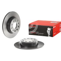 Brembo Skoda Superb Rear Solid Brake Disc Pair Coated - 272mm Diameter | 08.B413.11 | GSF Car Parts