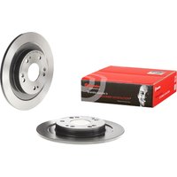 Brembo Honda Civic Rear Solid Brake Disc Pair Coated - 276mm Diameter | 08.C310.11 | GSF Car Parts