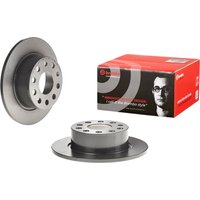 Brembo Skoda Octavia Rear Solid Brake Disc Pair - 253mm Diameter | 08.D616.11 | GSF Car Parts