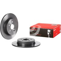 Solid Coated Brake Disc Pair - Rear Brembo Fits: TOYOTA YARIS