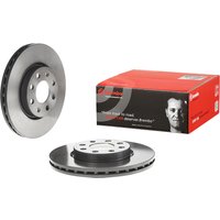 Brembo Fiat Grande Punto Front Vented Brake Disc Pair Coated - 257mm Diameter | 09.5843.31 | GSF Car Parts