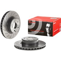 Front Perforated/vented Brake Disc Pair Coated - 312mm Diameter Brembo