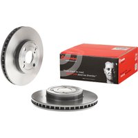 Front Vented Brake Disc Pair Coated - 255mm Diameter Brembo Fits: TOYOTA COROLLA VERSO