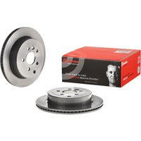 Rear Vented Brake Disc Pair Coated - 302mm Diameter Brembo