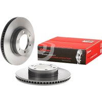 Front Vented Brake Disc Single Coated - 338mm Diameter Brembo