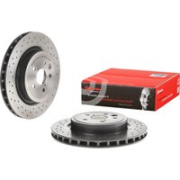 Rear Perforated/vented Brake Disc Single Coated - 345mm Diameter Brembo