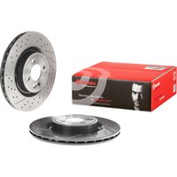Front Slotted/perforated Brake Disc Pair Coated - 316mm Diameter Brembo