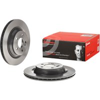 Rear Vented Brake Disc Pair Coated - 315mm Diameter Brembo
