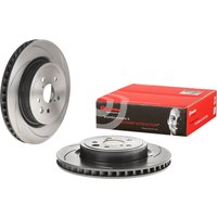 Rear Rh Slotted Brake Disc Single Coated - 345mm Diameter Brembo
