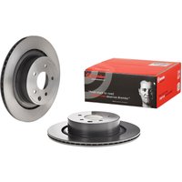 Rear Vented Brake Disc Pair Coated - 330mm Diameter Brembo