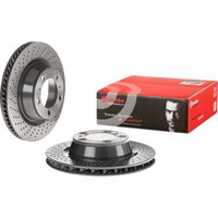 Rear Lh Perforated/vented Brake Disc Single Coated - 330mm Diameter Brembo