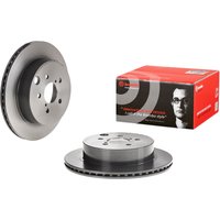 Rear Vented Brake Disc Pair Coated - 278mm Diameter Brembo