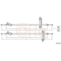 Hand Brake Cable Telco Fits: FORD FOCUS