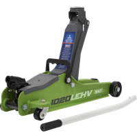 SEALEY Trolley Jack 2 Tonne Low Profile Short Chassis - Hi-Vis Green | 1020LEHV | GSF Car Parts