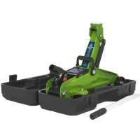 SEALEY Trolley Jack 2 Tonne Hi-Vis Short Chassis With Storage Case | 1050CXDHV | GSF Car Parts