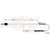 Brake Cable Telco Fits: VAUXHALL MERIVA
