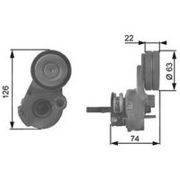 Ina Chevrolet Cruze Ribbed Auxillary Drive Belt Tensioner | 534014710 | GSF Car Parts