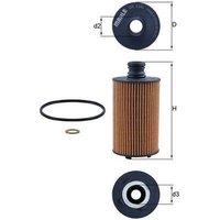 Oil Filter - Element MAHLE Fits: SSANGYONG REXTON W / REXTON VAN