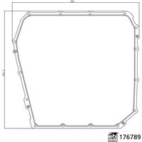 Automatic Transmission Oil Pan Seal FEBI Fits: PORSCHE MACAN