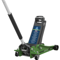 SEALEY Trolley Jack 3 Tonne Low Profile Rocket Lift Hi-Vis Green | 3000LEHV | GSF Car Parts