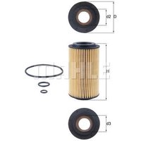 MAHLE Jeep Grand Cherokee Oil Filter - Insert | OX153D3 | GSF Car Parts